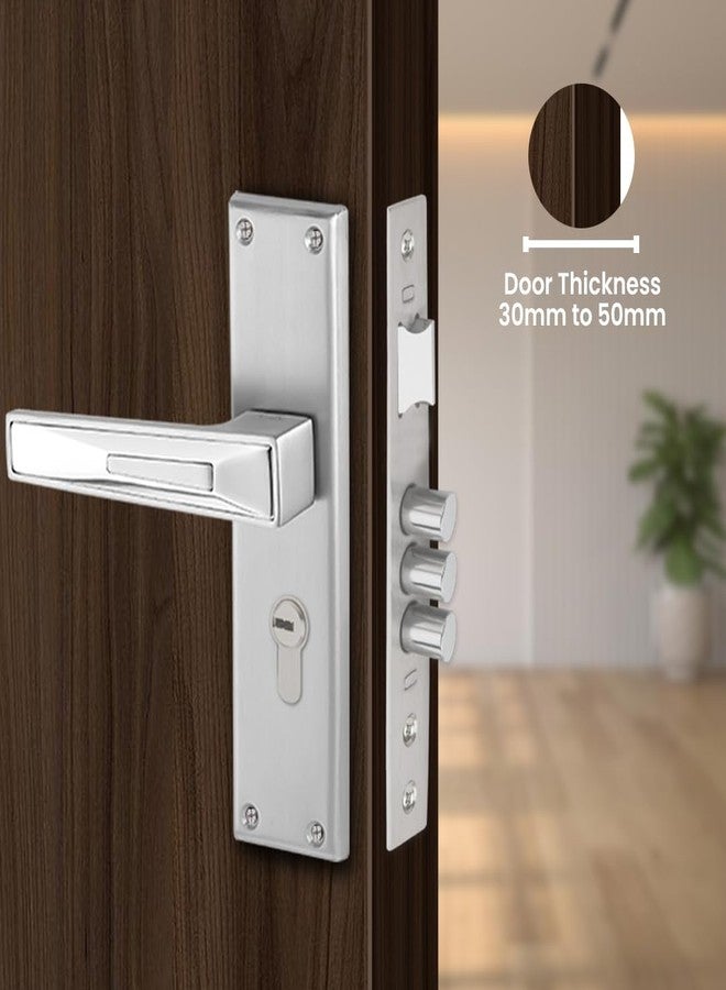 Link Axen Mortise Lock |for Main & Internal Door in Home, Office, Hotel | 8 Inches Heavy Duty Handle Set with Both Side Key Access, 3 Keys |SS Finish|2 Years Warranty - Image 2